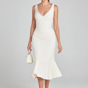 Nadine Merabi Elegant Cream Sleeveless Dress